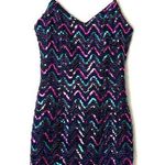 Vintage 80s 90s Multicolored Sequin Party Cocktail Mini Dress Size Small Purple Photo 0