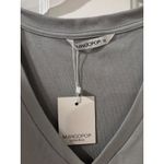 MANGOPop V-Neck Bodysuit‎ Short Sleeve Casual Top Gray XL Photo 1