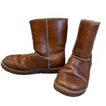 UGG  Womens Brown Leather Fur Lined Mid Calf Boots Size 8 SKU 7594 Photo 1