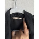 Soft Surroundings  Linen Outer Banks Black Long Sleeve Button Down Shirt Size M Photo 3