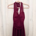 Speechless Y2K Womens Dress S Burgundy Halter Glitter Asymmetrical Party Fairy Photo 1