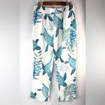 By the Sea XXL Turtles Blue Green Wide Leg Pocketed Beach Pants Photo 6