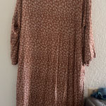 Cathy Jean   kimono Long Sleeve Floral Dress - Brown Photo 0