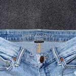 American Eagle  Super Stretch Curvy Hi-Rise Shortie Jean Shorts Size 4 Light Wash Photo 6