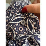 Tyler Boe‎ Shirt Women 10 Navy Blue Pink Geometric Collared Button Down Preppy Photo 5