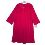 American Vintage NWT Vintage Evelyn Pearson Vel de Roi Velour Robe Pink USA Made snap front Large Photo 1