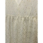 Aritzia Sunday Best Jinx‎ White Gold Women’s Size Large Babydoll Dress Photo 1