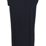 ZARA W&B Collection Womens V-Neck Cap Sleeve Midi T-Shirt Dress Black Small Photo 0