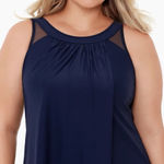MiracleSuit Illusionist Plus Size Ursula Tankini Top Womens SZ 18 Midnight Blue Photo 0