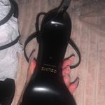 CELINE  Women's T-Bar Triomphe Calfskin black heel classic designer luxury $1300 Photo 8