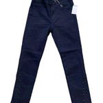 Mavi high rise shimmer grommets skinny ankle jeans size 27 dark blue Photo 0