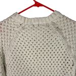 Mango MNG Suit Open Cable Knit Aran Beige fisherman Sweater Size S Photo 7