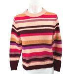 A New Day Women's Multicolor Striped Knit Long Sleeve Sweatshirt Sweater Top S Photo 0