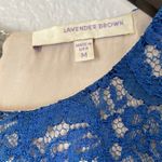 Lavender Brown  Blue Lace Sleeveless Top Medium Photo 2