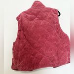 BIBI corduroy pink puffer vest full zip size XL outdoors casual Photo 3