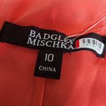 Badgley Mischka  Pink & Orange Twisted Chiffon Gown (10) Photo 8