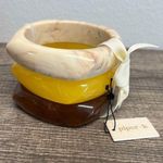 Piper  K Cream, Yellow, and Brown Bangle Trio Set ✨ Photo 0