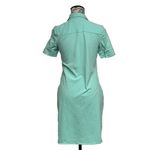 U.S. Polo Assn. Vtg Button Up Polo Tennis Mini Dress Preppy Nautical Green S Retro Photo 3