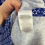 Mario Serrani Dress‎ Women 10 Sleeveless Blue White Sheath Quiet Luxury Preppy Photo 5