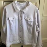White Jacket with Rhinestone Detail Size 2X Photo 3