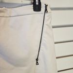 Paraphrase  Cream Side Zipper Mini Skirt Photo 1