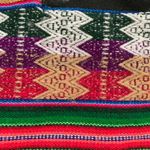 Vintage Peruvian Imports Llama Vest Folk Art Appliqué Striped Colorful Large Black Photo 4