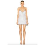 retrofete Ivana Sequin Rhinestone Mini Dress White & Silver Womens Size XS Photo 5