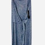 La Blanca NWT  Plus Beach Cozy Tie Front Knit Midi Dress Cover Up Blue Size 3X Photo 0