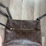 Liz Claiborne  Dark Brown Patterned Crossbody Bag Photo 4
