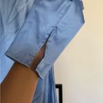 Line and Dot  Sky Blue Long Sleeve Dress Photo 5