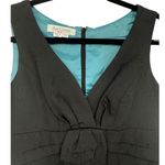 Kay Unger Kay‎ Unger Womens Black Floral Jacquard Sleeveless V-Neck Cocktail Dress Size 2 Photo 4