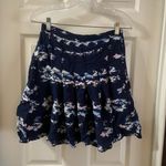 Old Navy  Blue Print Pull On Pleated Aline Skirt size XS Photo 0