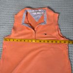 Tommy Hilfiger Vintage  Sleeveless Pique Polo Shirt Womens Medium Orange Y2K Top Photo 6