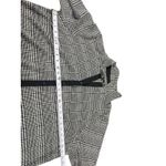 Talbots  3X Black White Houndstooth Button Top Roll Tab Sleeve Semi Sheer Tunic Photo 10