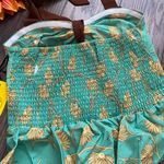 Daisy NWT UNIQUE VINTAGE X Smiley Green Peplum Halter Top LARGE Photo 8