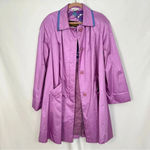 Vintage 80s Raingear Long Trench Coat Raincoat Pink Retro Womens Medium‎ Korea Photo 8
