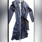 Veronica Beard  Agatha Silk Long-sleeve Mini Dress Size 2 Steel Blue #2D501 NWT Photo 15