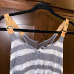 We The Free  People Leather Strap Striped Tank Top Photo 1