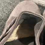 UGG  Kaylee Grey Suede Mule Slip On Wooden Clogs Stud Heels Women’s Size 8 Photo 6