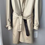 Coach 1941 Vintage Tan Single Breasted Belted Long Cotton + Leather Trench Coat Photo 5