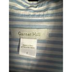 Garnet Hill Womens Blue White Striped Button Up Shirt Size 0 Cotton Long Sleeve Photo 1