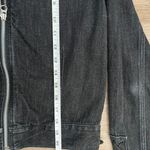 Gap For Good Denim Jacket Washed Black Lace Up Moto Details Size Small Photo 7