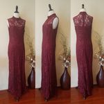 Marina Maroon Prom Dress Size 10 Photo 1