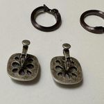 Monet Lot Of 2 Signed Purple Clip On Earrings Signed And Napier Photo 5