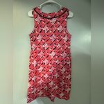 Talbots  Summer Sleeveless V-Neck Geometric‎ Print Dress 100% Cotton Size small Photo 1