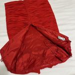 Cache  Red Cocktail Dress Size 2 Bodycon Ruffle Spaghetti Straps Or Strapless Photo 11