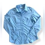 New York & Co Women’s Button Up Shirt Blue Collared Long Sleeve Top Size Medium Photo 0