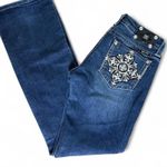 Miss Me Size 30x33 Navy Blue Bootcut Jeans with Embellished Pockets Photo 1