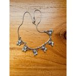 Vintage Krementz Silver Tone Crystal Leaf Flowers Wedding Bridal 15" Necklace‎ Photo 9