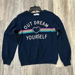 Wound Up  Sweatshirt with Colorful Stripes is a size Small. Photo 3